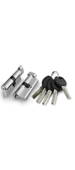Цилиндровый Punto (Пунто) механизм (A202/90) A2002Knob90(40+10+40) с вертушкой SN никель