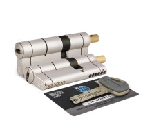 Цилиндровый механизм под вертушку Mottura  C55F414101C5 (82 мм/36+10+36), МАТ.НИКЕЛЬ