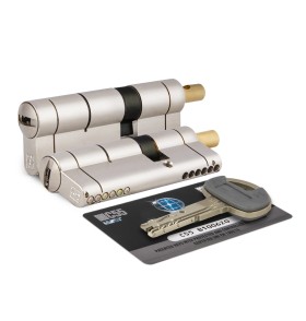Цилиндровый механизм под вертушку Mottura  C55F414101C5 (82 мм/36+10+36), МАТ.НИКЕЛЬ