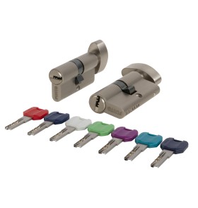 Цилиндровый механизм Punto MaxPro7002Knob65mm(30+10+25) SN никель 7key с вертушкой