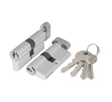 Цилиндровый механизм Ajax (AX102/70) AX1002Knob70 (30+10+30)/HD CP хром 4Key с вертушкой