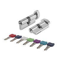 Цилиндровый механизм MaxPro7002Knob60mm(25+10+25) CP хром 7key с вертушкой