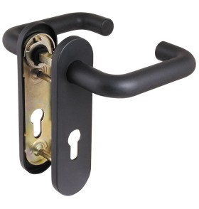 Ручка дверная FP.DH172.0433 NE (DH-0433 NE) (9x140) с пружиной BL-24 черный