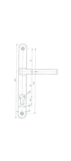 Ручка дверная Zenit (Зенит) на планке РФ1-85.25 (85 мм) черный матовый