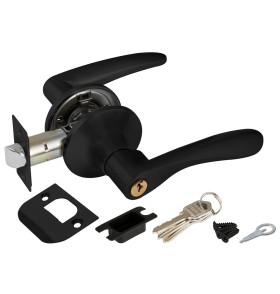 Ручка защелка Punto DK620 BL-ET (6020 BL-E) (кл./фик.) черный