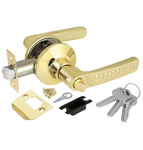 Ручка защелка Punto DK626 PB-ET (6026 PB-E) (кл./фик.) золото