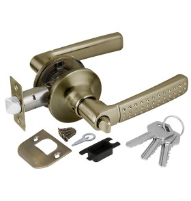 Ручка защелка Punto DK626 AB-ET (6026 AB-E) (кл./фик.) бронза