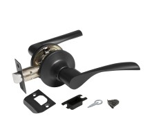 Ручка защелка  Ajax DK610 BL-PS (6010 BL-P) (без фик.) черный