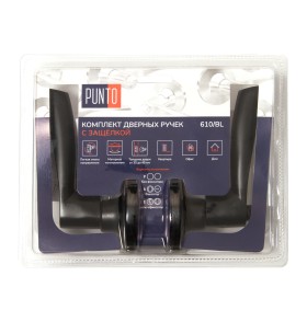 Ручка защелка Punto DK610/BL BL-BK (фик.) черный