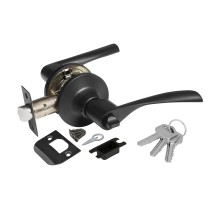 Ручка защелка  Ajax DK610 BL-ET (6010 BL-E) (кл./фик.) черный
