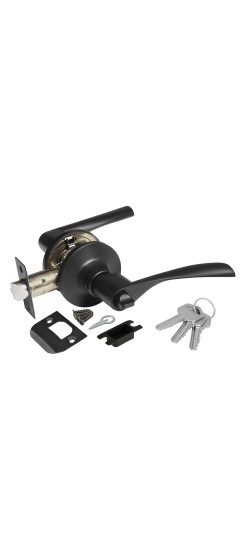 Ручка Ajax (Аякс) защелка DK610 BL-ET (6010 BL-E) (кл./фик.) черный
