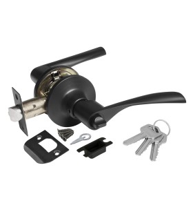 Ручка защелка  Ajax DK610 BL-ET (6010 BL-E) (кл./фик.) черный