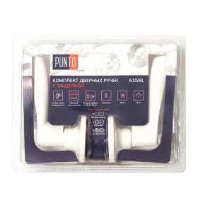 Ручка защелка Punto DK610/BL WH-ET (кл./фик.) белый