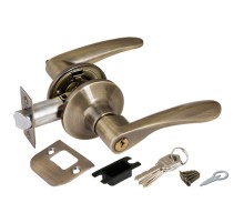 Ручка защелка Punto DK620 AB-ET (6020 AB-E) (кл./фик.) бронза