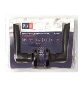 Ручка защелка Punto DK610/BL BL-PS (без фик.) черный