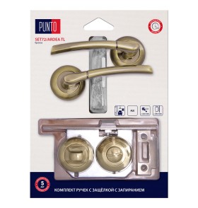 Комплект ручек с защелкой c запиранием LM/A SET72R.TL54.ARDEA/HD ABG-6 бронза