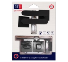Комплект ручек с защелкой c запиранием LM/A SET72K.QS52.PORTO/HD BL-24 черный