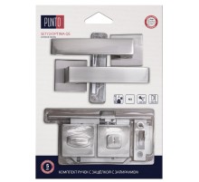 Комплект ручек с защелкой c запиранием LM/A SET72K.QS52.OPTIMA/HD SN-3 матовый никель