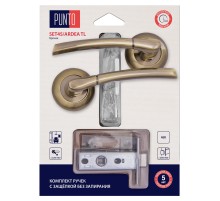Комплект ручек с защелкой без запирания LM/A SET45R.TL54.ARDEA/HD ABG-6 бронза