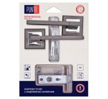 Комплект ручек с защелкой без запирания LM/A SET45K.QL52.TECH/HD GR/CP-23 графит/хром