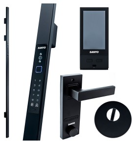 Электронный замок Sanyo D700 Usmart Go DM70 с WiFi, ручка скоба 1800 мм, черный