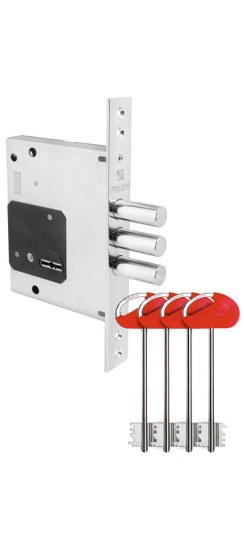 Замок Fuaro (Фуаро) врезной сувальдный MDV25/S-60.00.3R16 4key Замок Fuaro (Фуаро) врезной сувальдный MDV25/S-60.00.3R16 4key