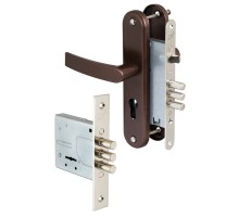 Комплект врезных замков с ручкой Комплект дверника №3 (ЗВ8-6/13, ЗВ4-31/55, РФ55-002/90) /60029/