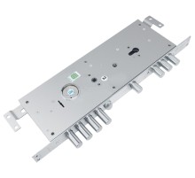 Замок врезной двухсистемный ЗВ 25.14 Т (прав) с тягами (без накл), 5+1 кл (длин. кл. 54мм) /123:454/