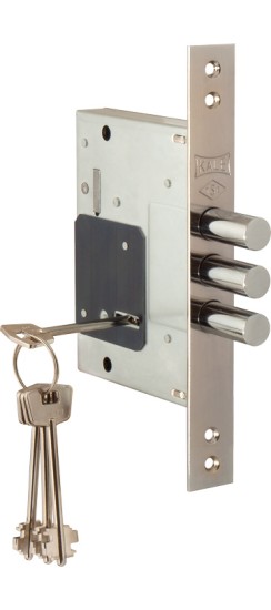 Замок Kale kilit (Кале килит) врезной сувальдный 257/L (тех. комплектация), 4 кл. (кл. 60 мм)