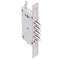 Замок врезной сувальдный с защёлкой Рубин 1.08.31 с тягами, 5 кл. /22636/