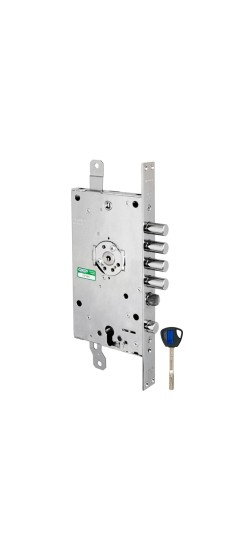 Замок Mottura (Моттура) врезной двухсистемный 3D KEY 3D.787-S (левый), ключ 40 мм