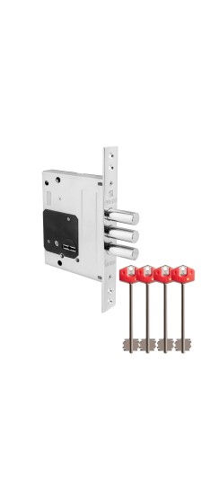Замок Fuaro (Фуаро) врезной сувальдный TERMO MDV25/S-60.00.3R16 4 key (ключ удл. 120/75 мм)