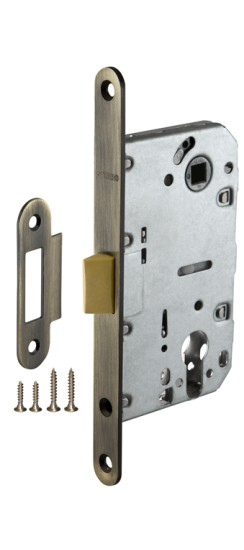 Корпус Fuaro (Фуаро) врезного замка c защёлкой PLASTP85C-50 (P85C-50) AB бронза