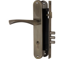 Замок цилиндровый Fuaro с в комплекте с ручкой LOCKSET.9011 (SET F9011) AB бронза