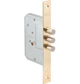 Замок врезной крестообразный 189/3MF (45 mm) (латунь), 5 кл.