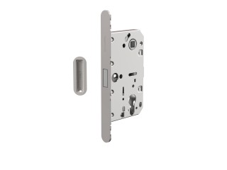 Замок межкомнатный магнитный под цилиндр с ответной планкой GRAVITY.PRO G02.196.50.85 MWSC ит.тисн