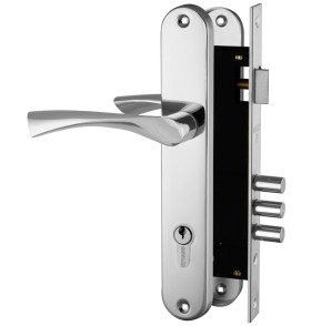 Замок цилиндровый Fuaro с в комплекте с ручкой LOCKSET.9011 (SET F9011) CP хром