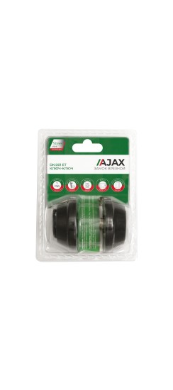 Замок Ajax (Аякс) врезной DK.001 ET BL черный Замок Ajax (Аякс) врезной DK.001 ET BL черный