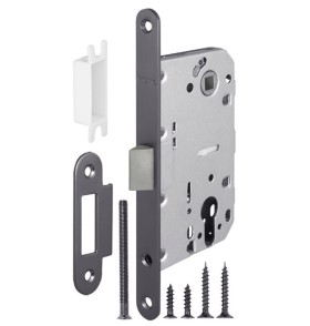 Корпус Fuaro врезного замка c защёлкой PLASTP85C-50 (P85C-50) GR графит