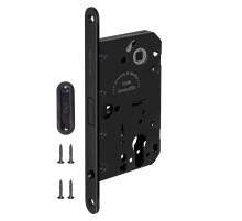 Замок Armadillo межкомнатный магнитный под цилиндр с ответной планкой GRAVITY G02.196.50.85 BL черный