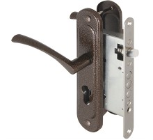 Корпус Ajax врезного замка с ручками на планке KIT А5-3155/3 W/B