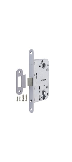 Корпус Fuaro (Фуаро) врезного замка c защёлкой PLASTP85C-50 (P85C-50) SSC сатинированный хром