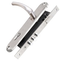 Замок цилиндровый в комплекте с ручкой LOCKSET90.CRONA.4585-3 (KIT P90 4585/3 CRONA) SN мат.никель