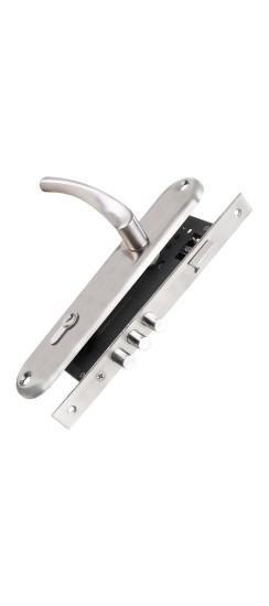 Замок Punto (Пунто) цилиндровый в комплекте с ручкой LOCKSET90.CRONA.4585-3 (KIT P90 4585/3 CRONA) SN мат.никель