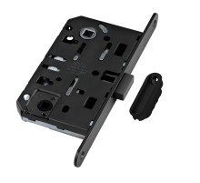 AGB B06102.50.93.640 Защелка врезная WC (черный) MEDIANA POLARIS с отв. планкой (скин)