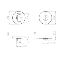 Ручка поворотная BK6.R.ZLR52 BL-24 черный