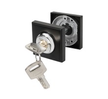 Ручка поворотная Ajax с фиксацией ключом BK6.FIX.JK BL-24 черный