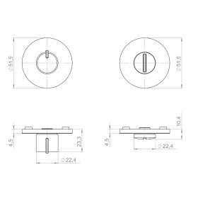 Ручка поворотная BK6.R.YM FSG-39 флор. золото