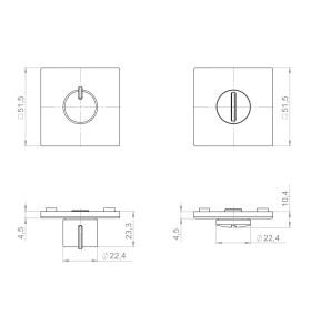 Ручка поворотная BK6.K.YM BL-26 черный