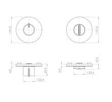 Ручка поворотная BK6.R.YM MWSC-33 итальянский тисненый